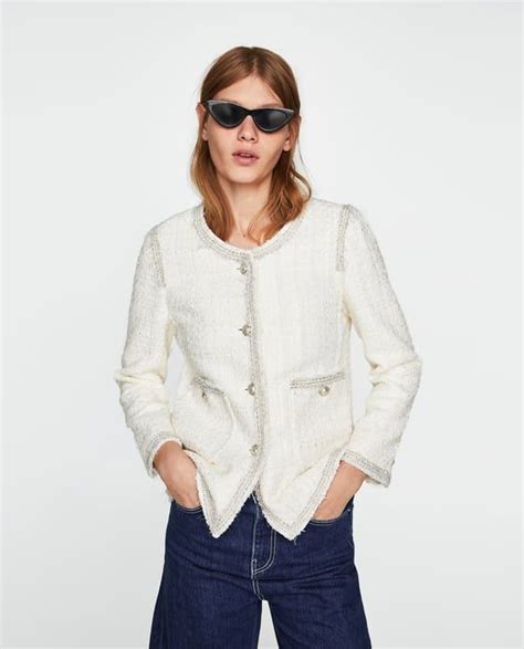 zara chanel style jacket|best chanel look alike jacket.